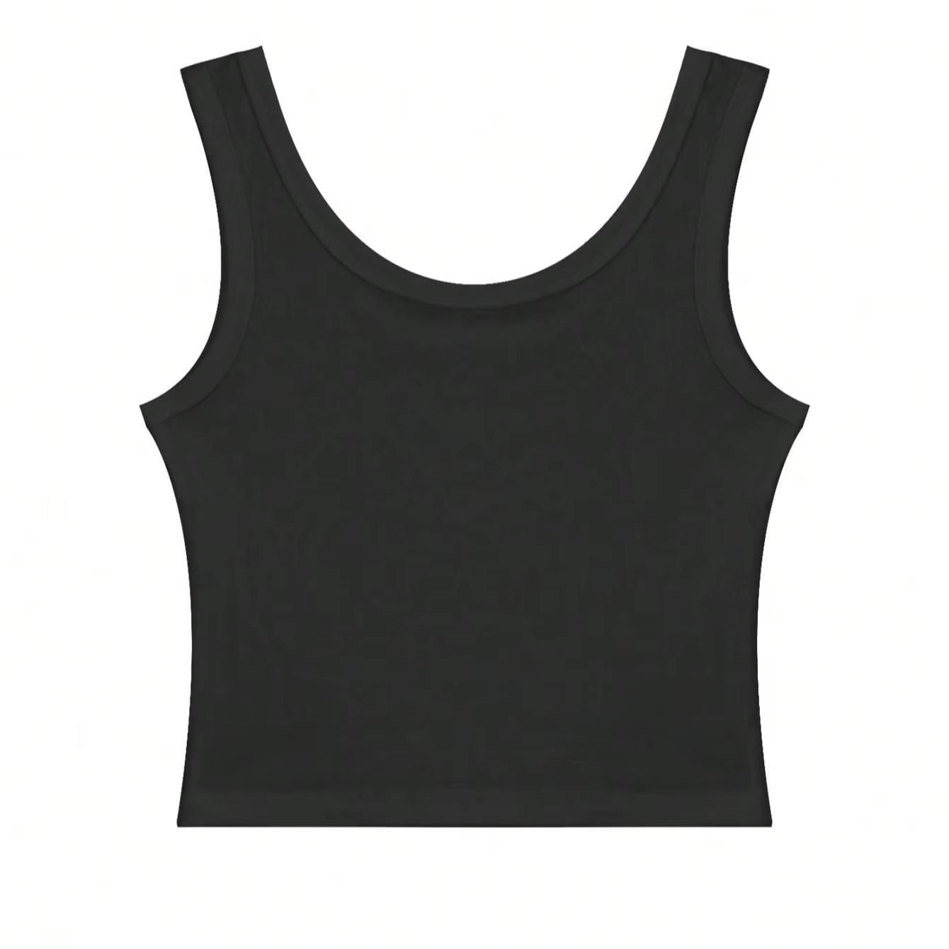Women Black Knitted WomenT-shirt  Sleeveless Camisole Crop Top Woman Tight Stretch Tank Top Ladies Tee Top Streetwear