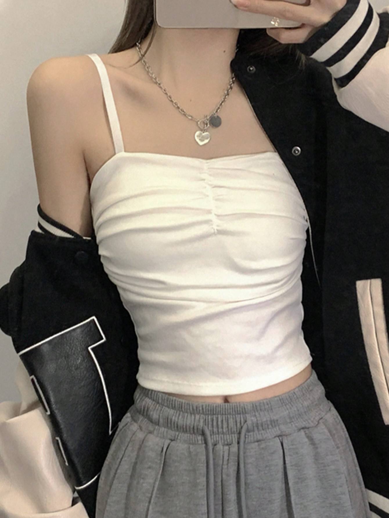 Top Women Shirts Sleeveless Tube Tops Girls With Suspenders Lady White Camisole Padded Bras Woman Clothing Corset Top
