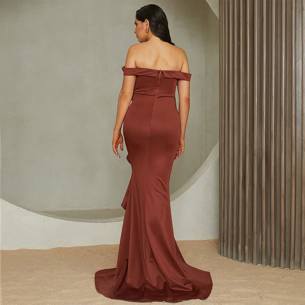 Appliques Off the Shoulder Mermaid Elegant Luxury Ruffle Wear Vestidos De Fiesta Party Maxi Prom Evening Dresses for Women Lady