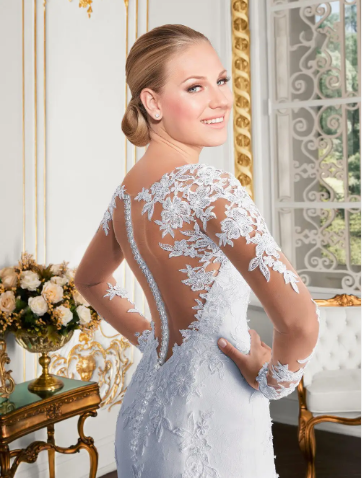 Low Price ODM OEM Romantic Midi Civil Wedding Dress Beaded Wedding Dress