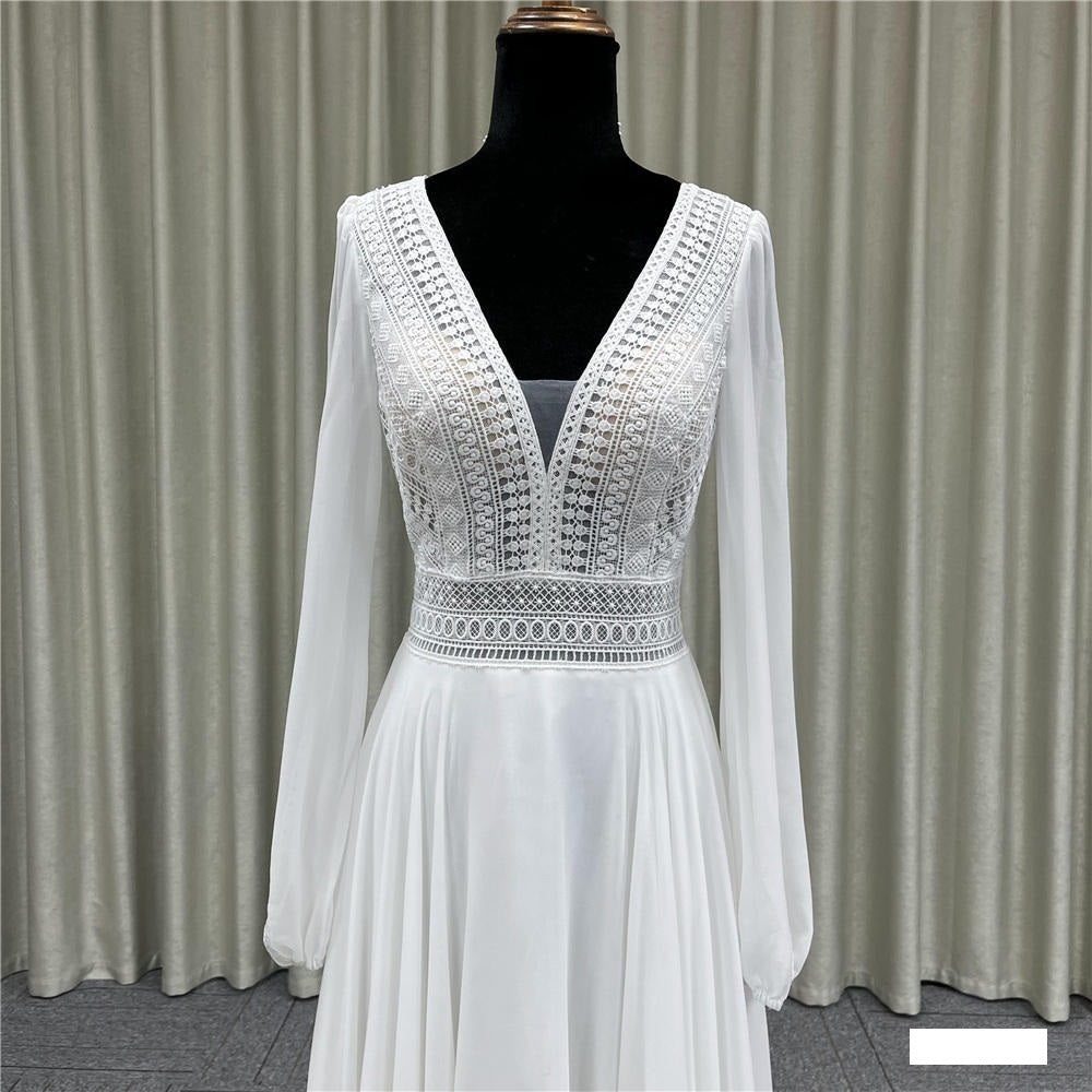Appliques Sleeveless Open Back Gowns Sexy Bridal Wedding Dress With Detachable Train